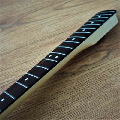 Telecaster Compatible Rosewood and Maple Neck 22 Fret Jumbo Satin image 10