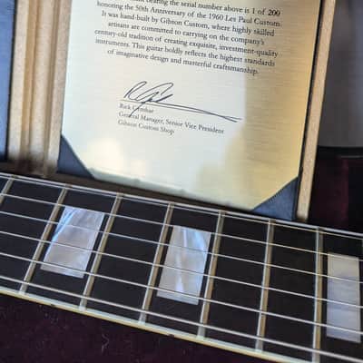 Gibson Custom Shop 1960 Reissue Les Paul Custom Black Beauty 50th Anniversary Gold Book 2010 - Black image 19