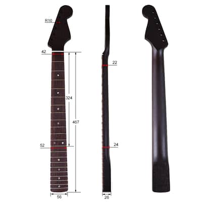 Wenge ST Guitar Neck，21-Fret image 8