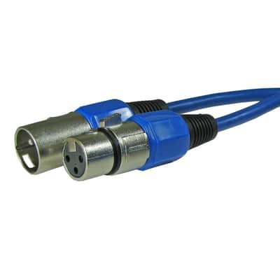 15 ft foot BLUE 3pin XLR Male Plug To XLR Female Jack Microphone mic-Mixer Cable image 2