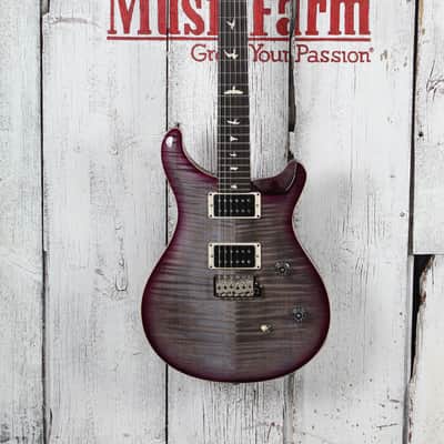 PRS CE 24 Electric Guitar Flame Maple Faded Gray Black Purple Burst with Gig Bag image 4