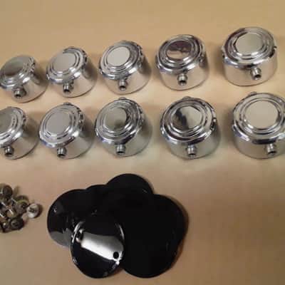 10 Pc. Chrome Double Sided Hayman/Camco Snare Drum Lugs Lot #2 + Gaskets & Screws (1 3/8" hole spacing) - *Very Rare to Find* image 5