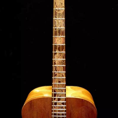 Blueberry Handmade Acoustic Bass Guitar Dragon Motif Bild 12
