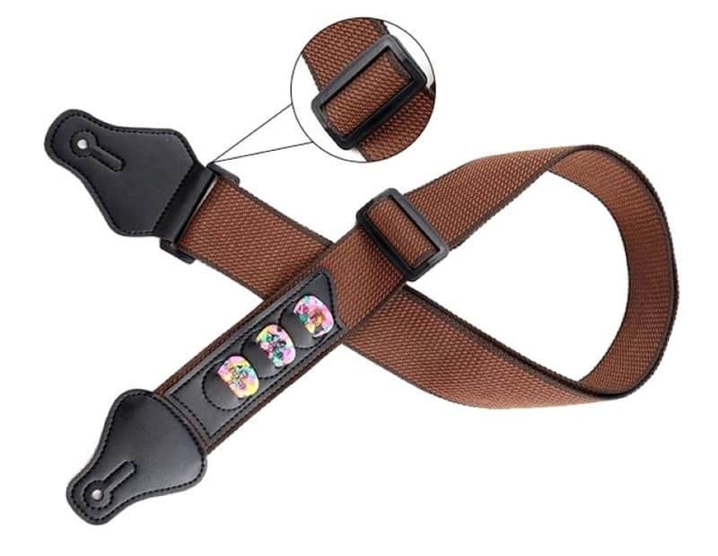 Brown Deluxe Guitar Strap by Budreau Guitars image 1