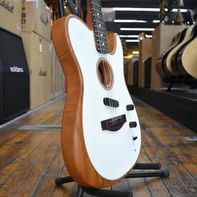 Fender Acoustasonic Player Telecaster Acoustic-electric Guitar 2021 Arctic White w/Softshell Case, Materials image 2