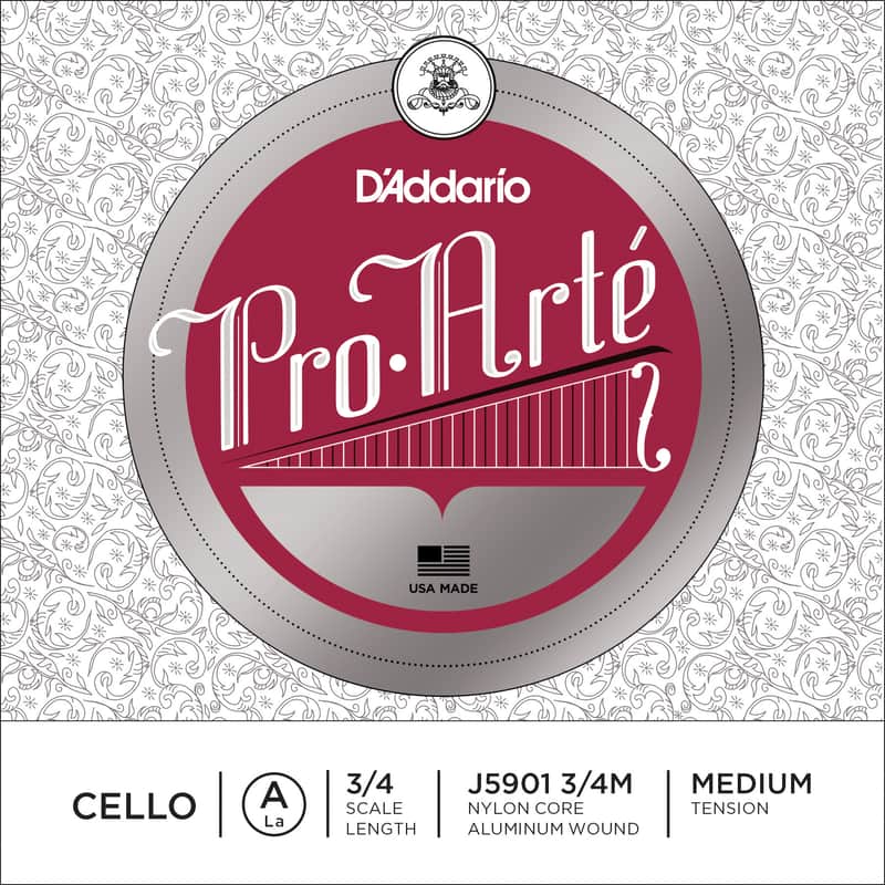 D'Addario J5901 3/4M Pro-Arté 3/4 Cello String - A Medium image 1