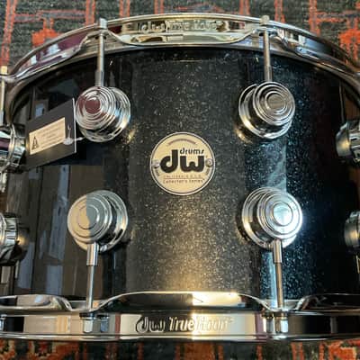DW Collector’s Series 8x14” Oak Shell Gun Metal Sparkle Glass W/Chrome HW image 1