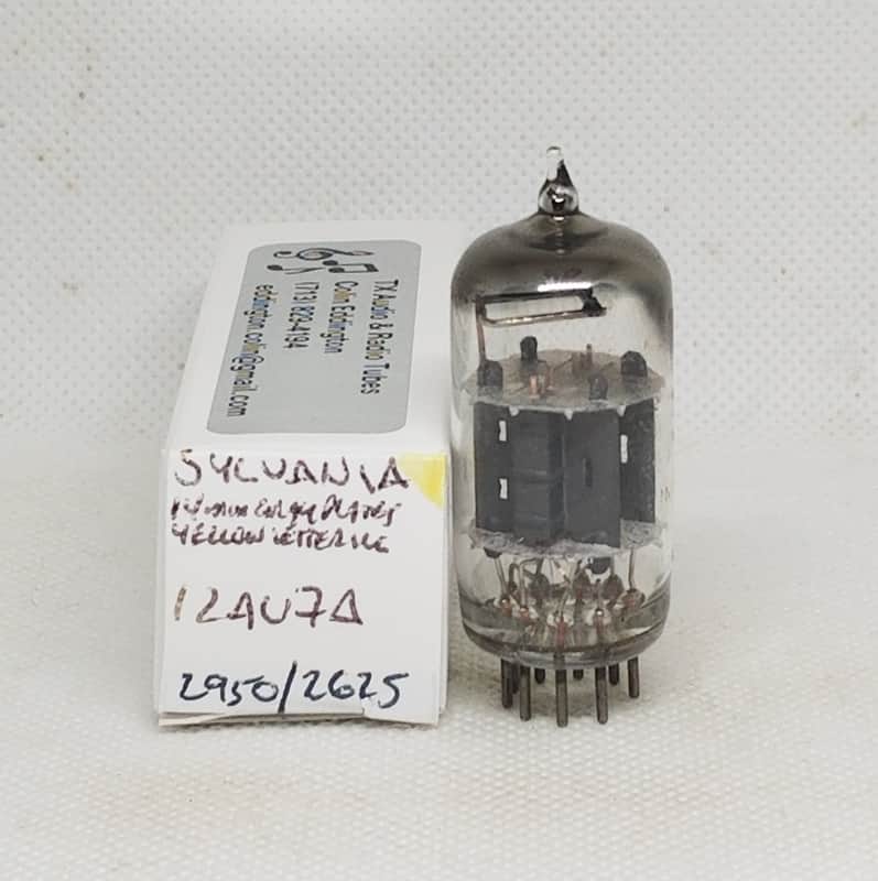 Sylvania 12AU7 Short Gray Plate Balanced Single NOS 12AU7A ECC82 image 1