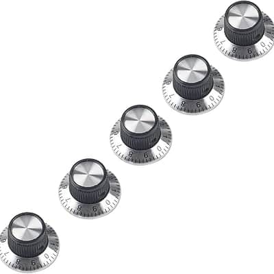 5Pcs 24 x 14.5mm (dh) Potentiometer Control Knob Volume Audio Electric Guitar Bass Pedal Knobs Screw Type Compatible with Electric Guitar Bass image 3