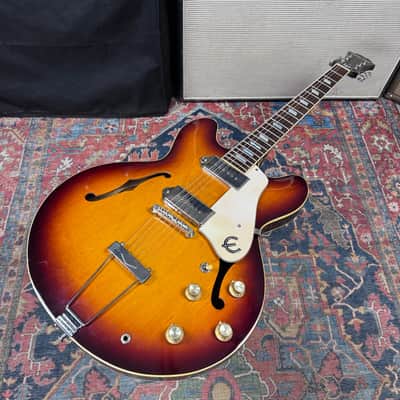 1991 Epiphone Sunburst Casino Pre-Elitist Made in Japan Terada HSC image 3