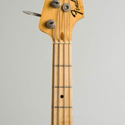 Fender  Precision Bass Solid Body Electric Bass Guitar (1975), ser. #647091, black tolex hard shell case. image 5