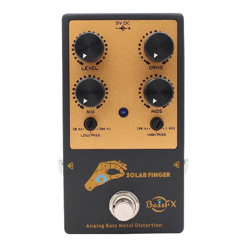 Fanmuzk Solar Finger Bass Pedal Metal Distortion with Low-pass High-pass Control image 1