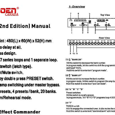 MOEN GEC8 Jr-Ver-3 NEW RELEASE 2019 Pedal Switcher Commander Guitar/Routing System AMP Sw/ing image 9