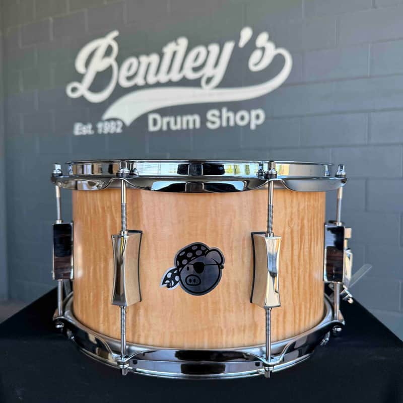 ~RARE!~ Pork Pie USA Custom 7x12 Curly Maple/Copper Hybrid Snare Drum (Rm 4) image 1