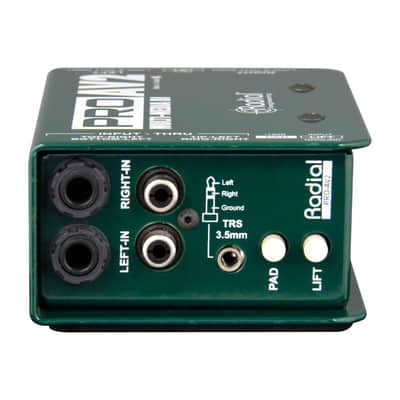 Radial Engineering ProAV2 Stereo Passive Multimedia Direct Box Bundle w/Pig Hog Mic Cable and Liquid Audio Polishing Cloth image 4
