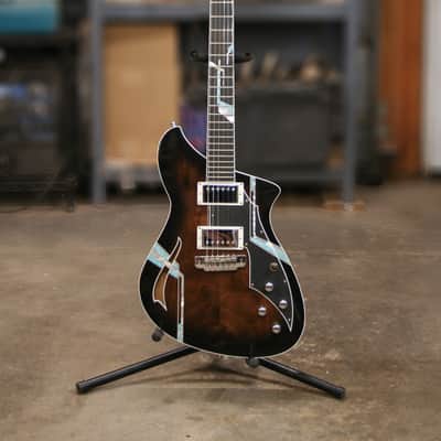 Whalehazard Andromeda Elite 2018 Walnut Burst/Sonic Blue image 1