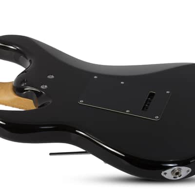 Schecter MV-6 Solidbody Electric Guitar, Gloss Black image 5