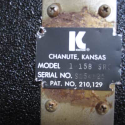 Kustom 115B SRO early 80s 1x15 Bass Cabinet image 3