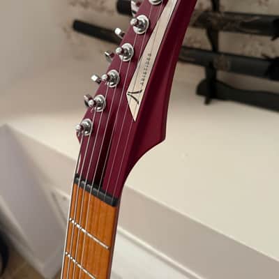 Aristides 070R 7 String Electric Guitar - Evertune bridge Lundgren pickup image 4