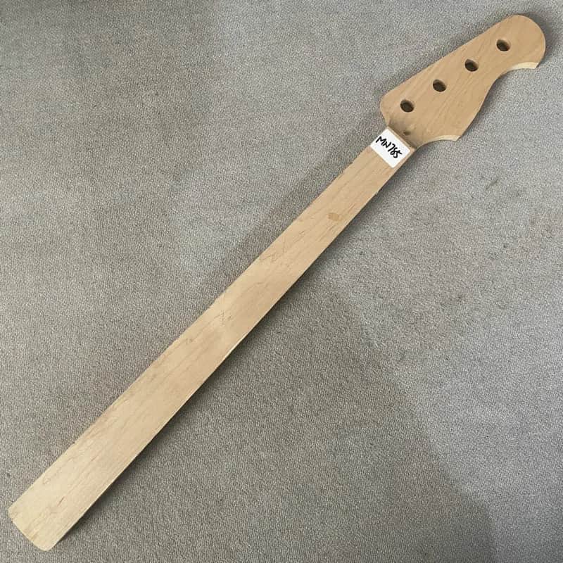 Maple Wood 4 String Fretless Bass Guitar Neck image 1