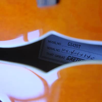 Gretsch G5420T Electromatic Hollow Body with Bigsby 2014 Orange Stain image 6