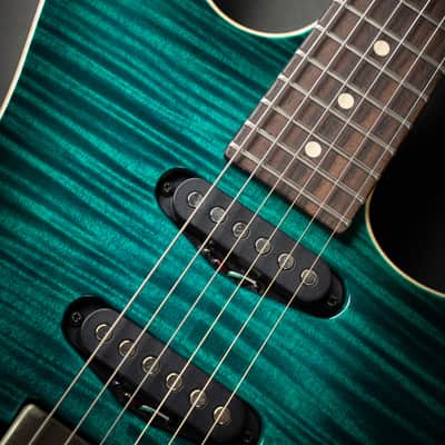 Tom Anderson Drop Top Transparent Teal Burst (06-26-24A) image 11