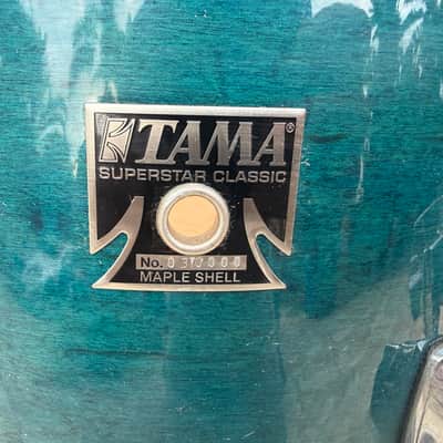 Tama Superstar Classic Maple Blue / Aqua 5pc Double Bass Drum Set kit !! image 12
