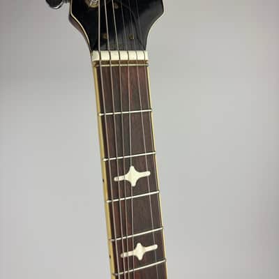 EKO 500/V3 1960s Silver Metalflake finish on top Black back and sides., Rosewood bound Fingerboard, all Switches/ Pickups working!!!, Tremelo, padded gigbag included. image 7