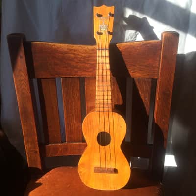 Manuel Nunes Soprano Ukulele circa 1915 flamed golden koa image 1