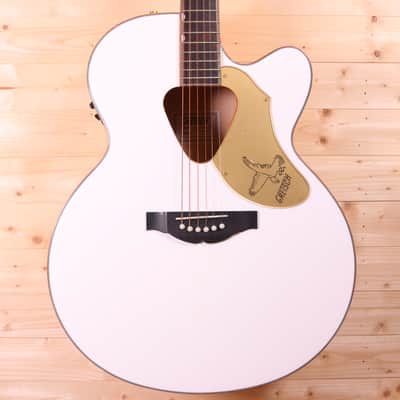 Gretsch G5022CWFE Rancher Falcon Solid Spruce Top Jumbo Cutaway Acoustic-Electric Guitar - White image 1