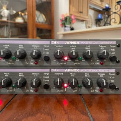PAIR Aphex 105 4-Channel Logic Assisted Gate w/ Aphex power supplies. TESTED 💫 image 4