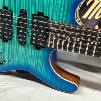 Charvel Dinky DK24 HSH 2PT Doublecut Electric Guitar with Case - Caribbean Burst image 6