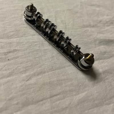 Teisco Electric Guitar Roller Bridge MIJ Japan 1970s Chrome image 2
