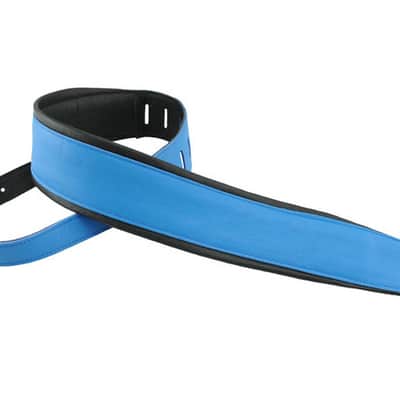 Henry Heller Luxe Soft Glove Capri Leather Padded Strap, 2", Blue image 2