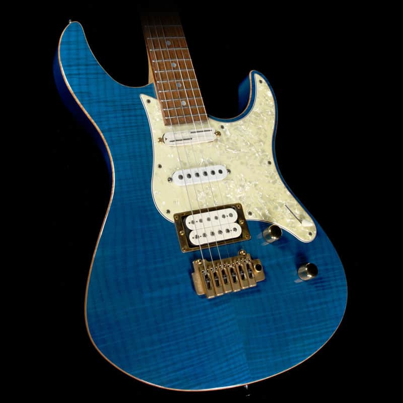 Used Yamaha Pacifica USA-2 Custom Electric Guitar Transparent Blue image 1
