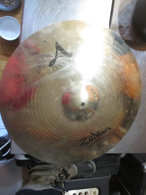 Zildjian 20" A Custom Sizzle Ride Cymbal 2002 - 2018 - Brilliant image 1