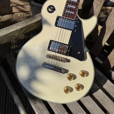 Blitz Les Paul Custom by Aria Pro II, 1992 Vintage White, Made in