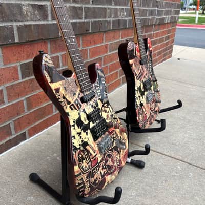 Late 2000's Squier Obey Strat & Tele Set of Two Guitars - Obey Propaganda Finish image 6