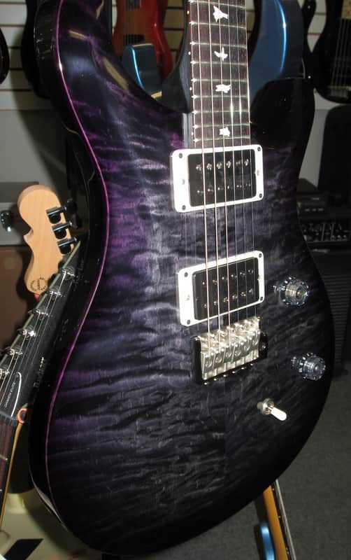 Paul Reed Smith CE24 Guitar Rare Charcoal Purple Burst New PRS 1
