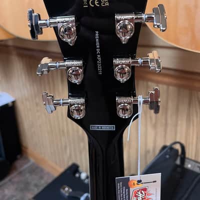 D'Angelico Premier DC Semi-Hollow Double Cutaway with Stop-Bar Tailpiece, Pau Ferro Fretboard 2023 - Present - Black Flake image 5