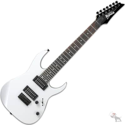 Mint Ibanez GRG7221 Gio Series 7-String Electric Guitar White Finish image 1