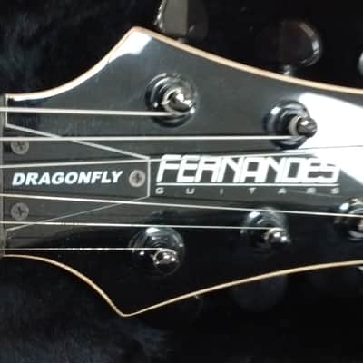 Fernandes Dragonfly Pro Sustainer Electric Guitar Black w/Original Hard Case, Strap, Strap Locks image 4