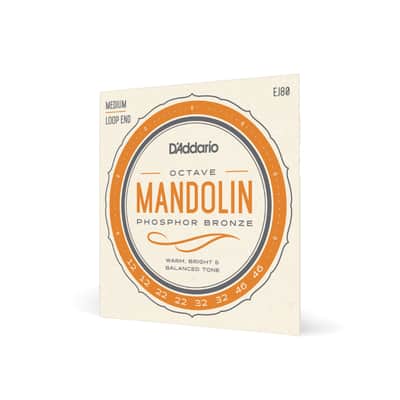 D'Addario EJ80 Phosphor Bronze Octave Mandolin Strings, Medium, 12-46 image 2