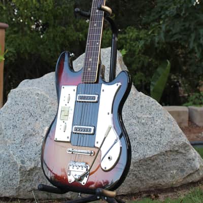 RARE Vintage 1964 Teisco Del Rey VN-2 Baritone Electric Guitar MIJ made in Japan All Original! image 10