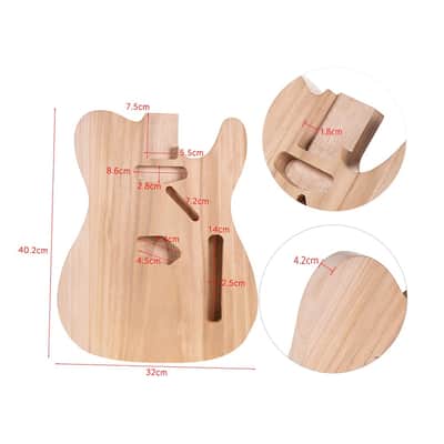 Unfinished Electric Guitar Body Sycamore Wood Blank Guitar Barrel for Electric Guitars DIY Parts,price include the import duty for US buyer image 3