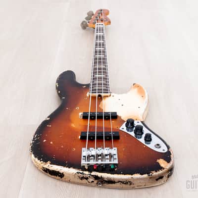 1968 Fender Jazz Bass Sunburst Faux Burst Vintage Bass w/ Case image 11