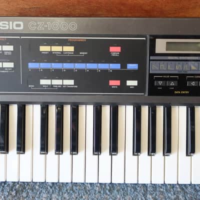 Vintage 1980s Casio CZ-1000 Phase Distortion Digital Synthesizer With Soft Case 1 101 1000 3000 5000 Very Clean No Scratches image 3