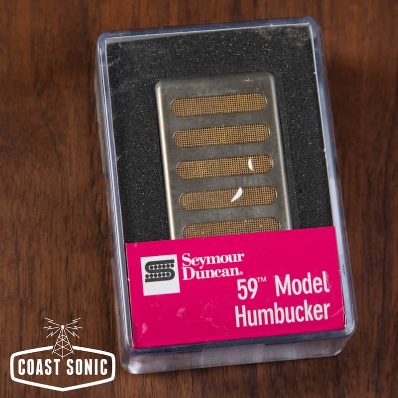 Mint Seymour Duncan 59 Model Humbucker Raw Nickel/Gold Mesh *Bridge* image 1