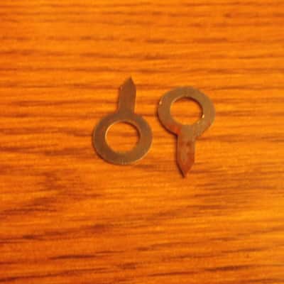 Vintage Guitar Control Knob Pointers Metal Volume Tone White Teisco Kawai Japan #KP14 image 3