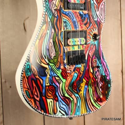 Fender Jim Root Signature Jazzmaster  Custom art guitar one off image 7